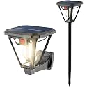 WIDEWINGS Solar Lights Outdoor with Motion Sensor with 3 Lighting Modes, Ground Mounting and Wall Mounting, Waterproof Outdoor Solar LED Light, Garden Light, Suitable for Garden (4 Pack)