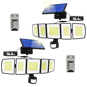 solar lights outdoor with motion sensor 3000 lumens with 5m cable 3 brightness 3 modes split security solar lights outdoor solar flood light 10m