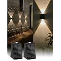 Solar Wall Lights Outdoor Up and Down Sconce Waterproof for House, Door