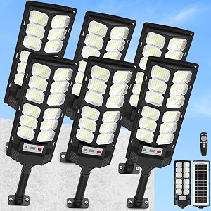 Solar Lights Outdoor Waterproof 6500K 13000LM LED