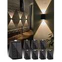 Solar Wall Lights Outdoor Waterproof Sconce for Outside, Garage, Fence