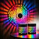 Solar Mandala Lights Outdoor 7 Color Changing Fence Lights(2pcs)