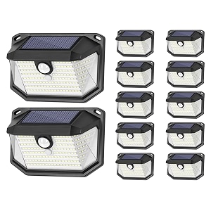 Solar Outdoor Lights 12-Pack Super Bright 178