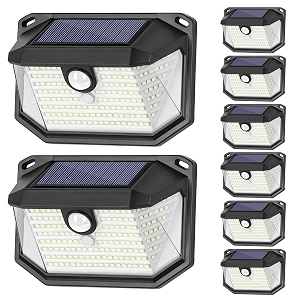 Solar Outdoor Lights 8-Pack Super Bright 178