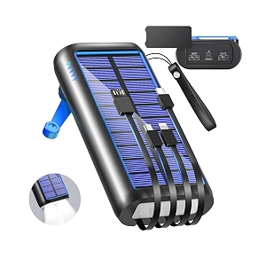 Solar Power Bank Hand Crank Charging 2025