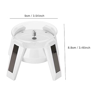   solar powered rotating jewellery ring bracelet watch display stand no batteries or charger required pack of 1