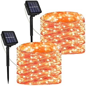 200 led solar fairy string lights 2 pack christmas copper wire lights