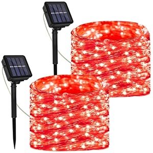 200 led solar fairy string lights 2 pack christmas copper wire lights