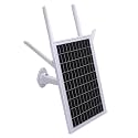Solar Powered Wireless Outdoor Router IP66 Water Proof 4G LTE Modem for RV Security Camera, 15W Solar Panel, for Equipment Networking, ABSPVC Material (US Version)