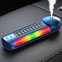 Solar Smart Car Air Freshener, Car Diffuser with Auto On/Off, Aluminum Alloy, 3 Mode Adjustable, Built-in Battery, Ambient Light, Essential Oil Diffuser Car Accessories for Men Blue