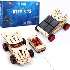 solar stem building project science experiment kits - electric motor toys for kidsremote control car wooden model2 in 1 set