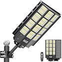 Solar Street Light 8000W Solar Parking Lot Lights Outdoor Waterproof, 240000LM 8000K Dusk to Dawn with Motion Sensor, LED Wide Angle Lamp