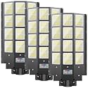 Solar Street Light 8000W, Solar Street Lights Outdoor Waterproof, 240000LM 8000K Solar Powered Street Light Dusk to Dawn with Motion Sensor, LED Wide Angle Lamp