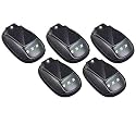 Solar Waterproof Cab Roof Lights, Solar Cab Lights for Truck with Remote, Wireless No Drill Solar Powered Cab Lights,Waterproofing,for Truck SUV Rvs Decoration (5PCS)