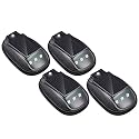 Solar Waterproof Cab Roof Lights, Solar Cab Lights for Truck with Remote, Wireless No Drill Solar Powered Cab Lights,Waterproofing,for Truck SUV Rvs Decoration (4PCS)