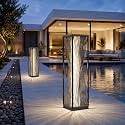 Solar Yard Outdoor Solar Floor Lamp Resin Wicker Solar Light Outdoor Waterproof for Yard, Garden, Pathway, Deck, Dazzle Dance (Gray, 2 Piece)