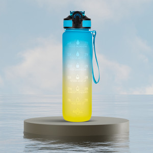 solara sipper water with motivational time marker leakproof office gym 1 l tritan bottle
