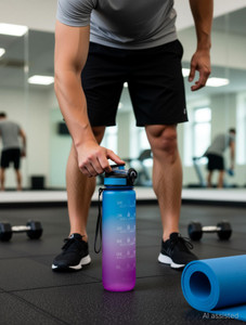 solara sipper water with motivational time marker leakproof office gym 1 l tritan bottle