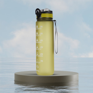 solara sipper water with motivational time marker leakproof office gym 1 l tritan bottle