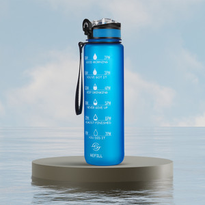 solara sipper water with motivational time marker leakproof office gym 1 l tritan bottle