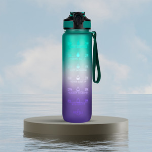 solara sipper water with motivational time marker leakproof office gym 1 l tritan bottle