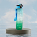 Solara Sipper Water with Motivational Time Marker, Leakproof, office, Gym, 1 L Tritan Bottle
