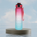 Solara Sipper Water with Motivational Time Marker, Leakproof, office, Gym, 1 L Tritan Bottle