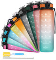 Solara Sipper Water with Motivational Time Marker, Leakproof, office, Gym, 1 L Tritan Bottle