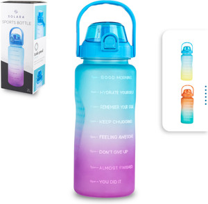 solara sipper bottle 2 litre with motivational time marker for officegym travel 2000 ml tritan bottle