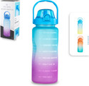 Solara Sipper Bottle 2 Litre with Motivational Time Marker, For Office,Gym, Travel 2000 ml Tritan Bottle