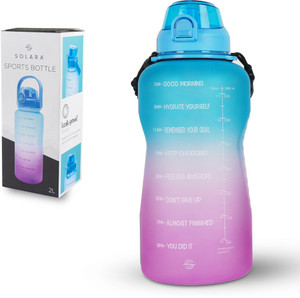 solara sipper water with motivational time marker leakproof office gym 38 l tritan bottle