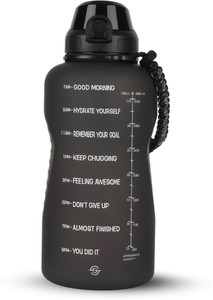 solara sipper water bottle with motivational time marker leakproof office gym 38 l tritan bottle