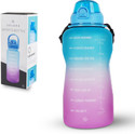 Solara Sipper Water with Motivational Time Marker, Leakproof, office, Gym, 3.8 L Tritan Bottle