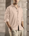 Solbiza Men Striped Casual White Shirt