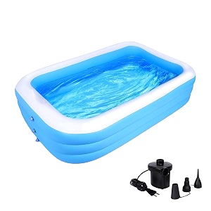 5-foot inflatable swimming pool - 150cm x 105 cm x 55cm durable pvc material  easy setup ideal for kids amp family outdoor fun  backyard pool for summer 1 pcs