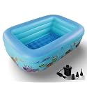 5 ft. Inflatable Swimming Pool for Kids &amp; Family – Durable PVC Construction | Perfect for Backyard Fun &amp; Outdoor Play | Ideal for Small Spaces (150 * 105 * 55 Cm / 59" X 41.33" X 21.65")