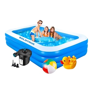7ft inflatable swimming pool1  duck family 1  beachball  3 layer thick pvc for kids amp adults backyard fun  easy setup  fun for summer 21015060 cm  826734 x 5934 x 23634 1 pcs
