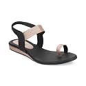 SOLE HEAD Black Flat Women Sandal