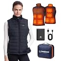 Soleilwear Womens Heated Vest with Battery, Lightweight Heat Vest for Women