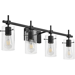 SOLFART 4 Lights Vanity Light Black Bathroom
