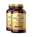 Solgar Chelated Zinc,250 Tablets-Zinc for Healthy Skin-Supports Cell Growth&DNA Formation-Exerts Antioxidant Activity-Supports A Healthy Immune System-Non GMO,Vegan-250 Servings,(Pack of 2)