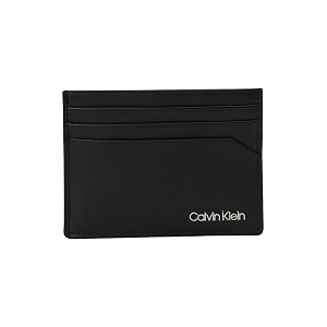 Solid Black Leather Card Wallet