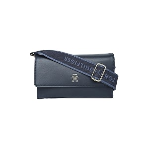 Solid Black Polyurethane Sling Bag