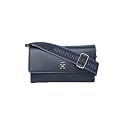 Solid Black Polyurethane Sling Bag