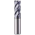 3/4" 4 Flute Solid Carbide 0.04" Corner Radius End Mill, AlTiN Coated