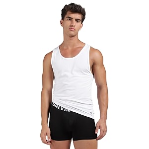 Solid Cotton Sleeveless Vest