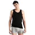 Solid cotton sleeveless vest - pack of-2