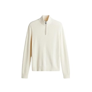 Solid Half Zipper Long Sleeve Winter Wear