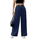 Solid High Waist Straight Korean Loose Pleated