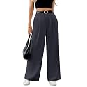 Solid High Waist Straight Korean Loose Pleated